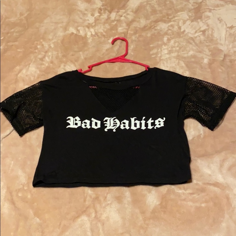 Black crop top
